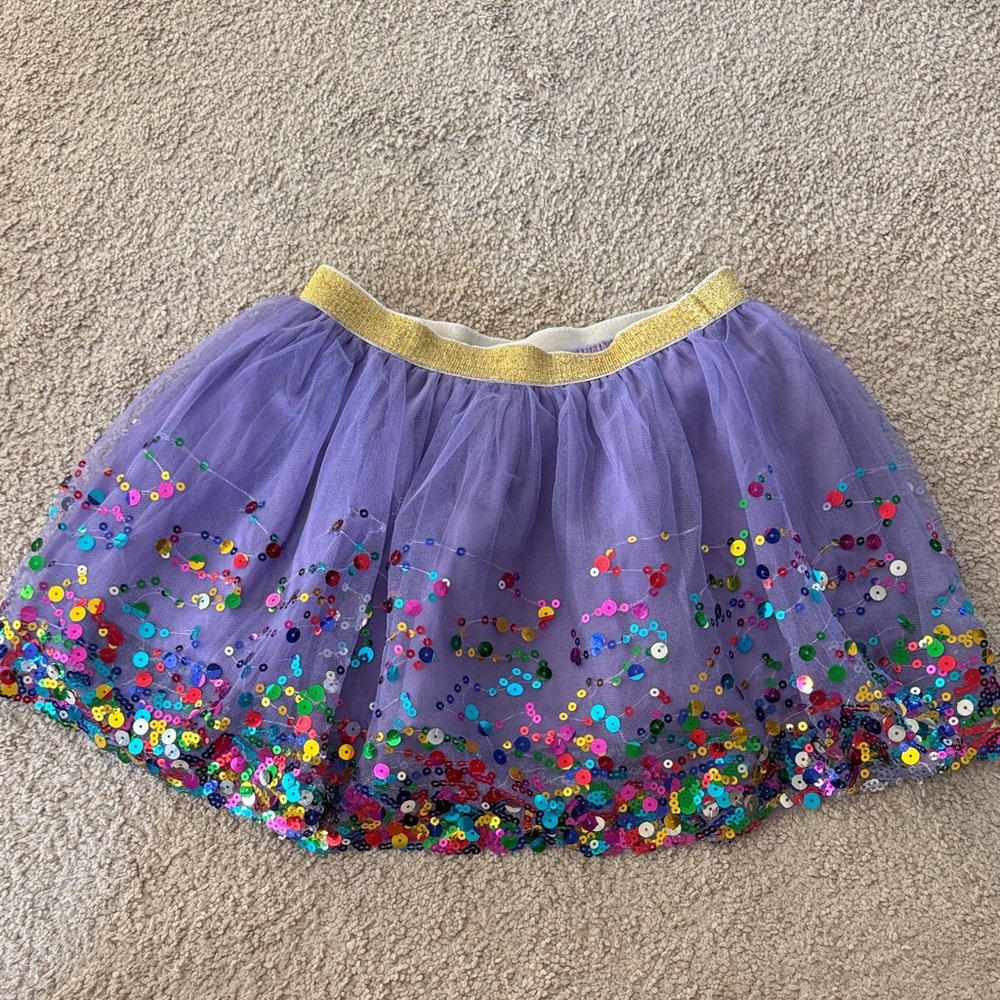 Colorful Sequin Kids Skirt
